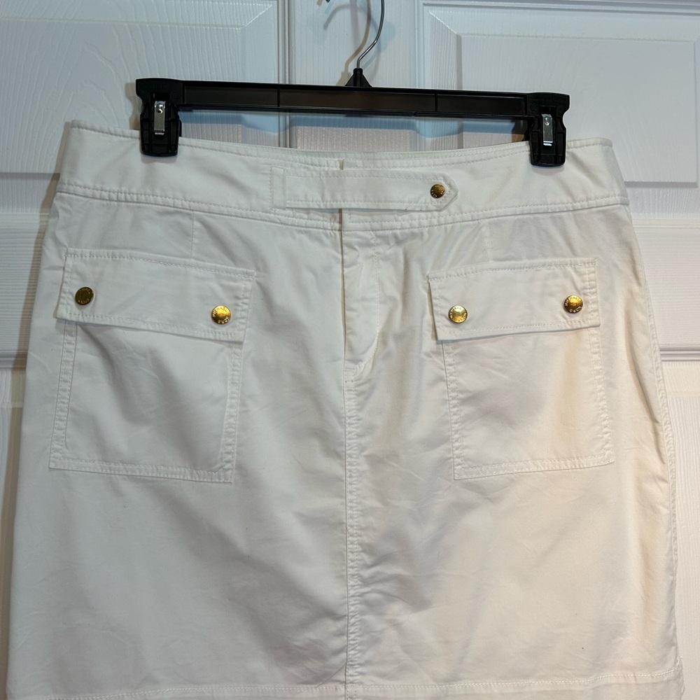 MICHAEL KORS White 4 Pocket Skirt Size 14